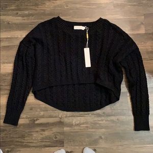 Meshki Cable knit crop sweater